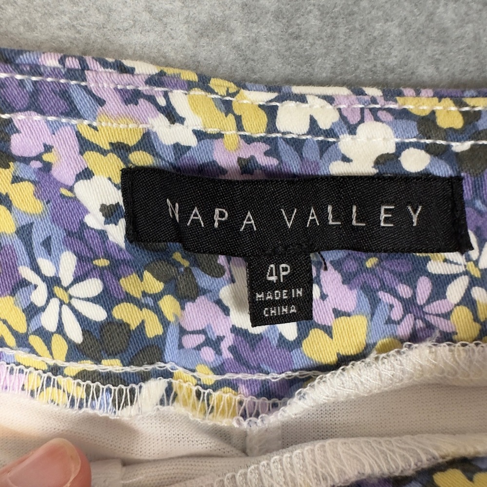 NAPA VALLEY Floral Print Mini Skort Womens 4P Purple Yellow White A Line Y2K - Picture 7 of 9